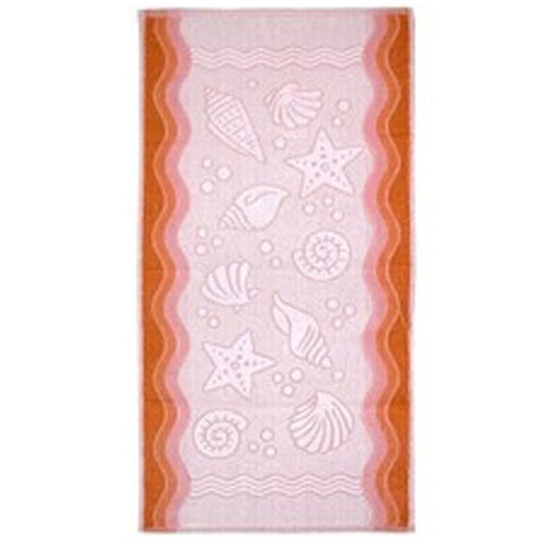 Ręcznik Bawełniany Flora- Pomarańczowy 50x100